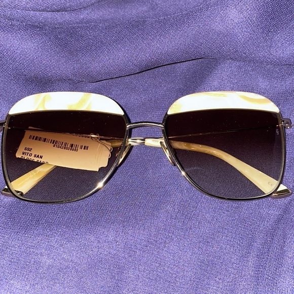 Sunday Somewhere Vito Capped Square Sunglasses Brown Lenses - Picture 10 of 14